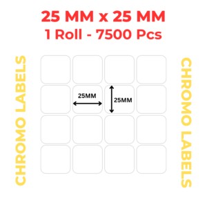 Garment Barcode Label 25mm x 25mm