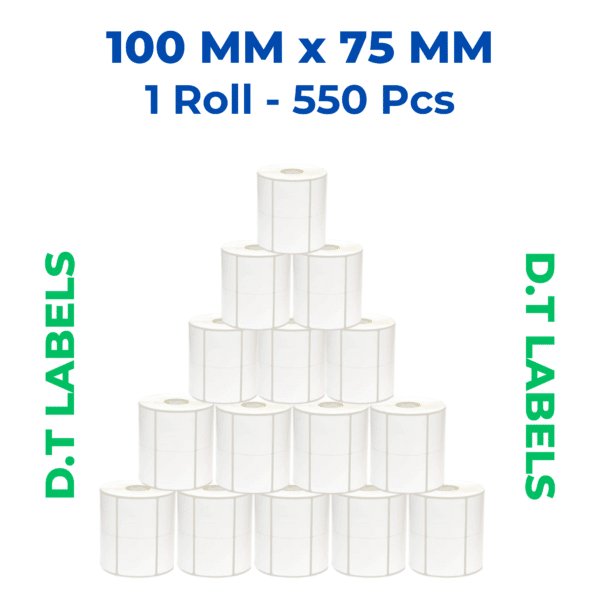 Barcode Label Roll 100mm x 75mm DT Rolls