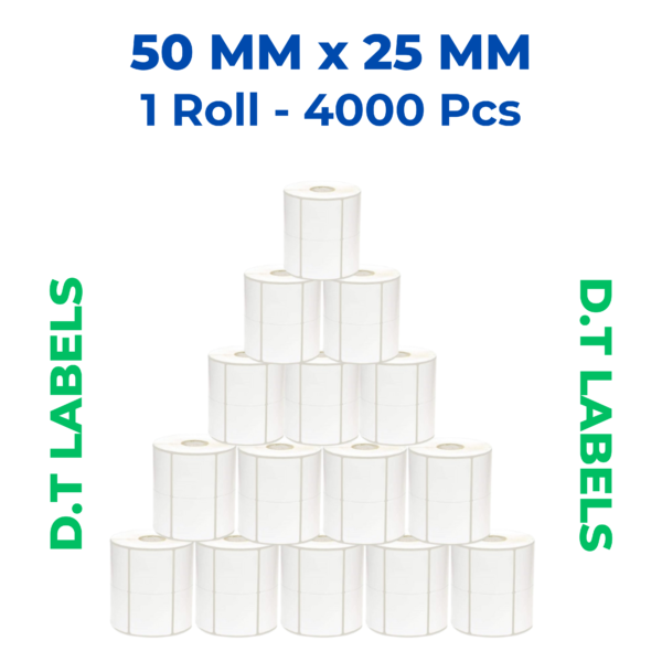 Barcode Labels for Clothing 50mm x 25mm DT Rolls