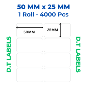 Barcode Labels for Clothing 50mm x 25mm DT