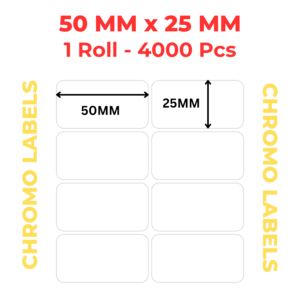 Barcode Labels for Clothing 50mm x 25mm