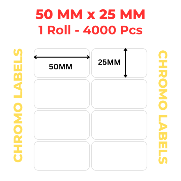 Barcode Labels for Clothing 50mm x 25mm