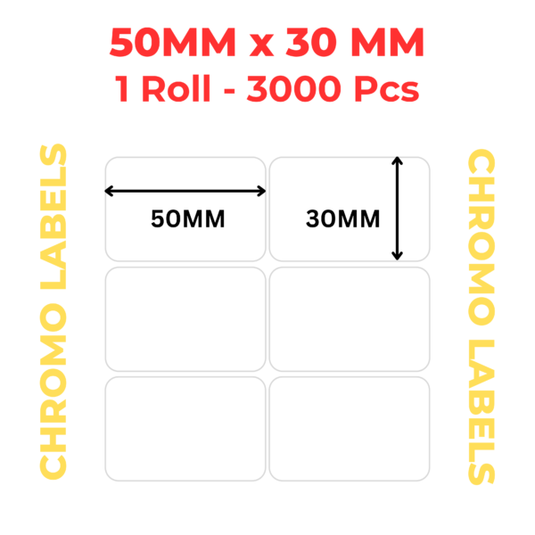 Barcode Labels for Clothing 50mm x 30mm