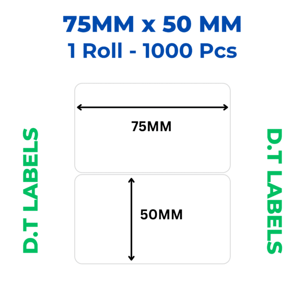 Barcode Label 75mm x 50mm DT