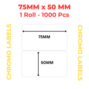 Barcode Label 75mm x 50mm