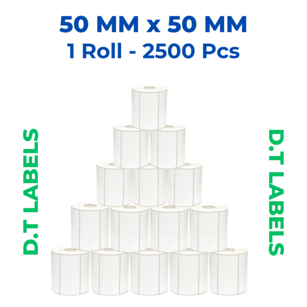 Barcode Labels for Clothing 50mm x 50mm DT Rolls