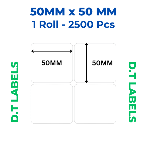 Barcode Labels for Clothing 50mm x 50mm DT