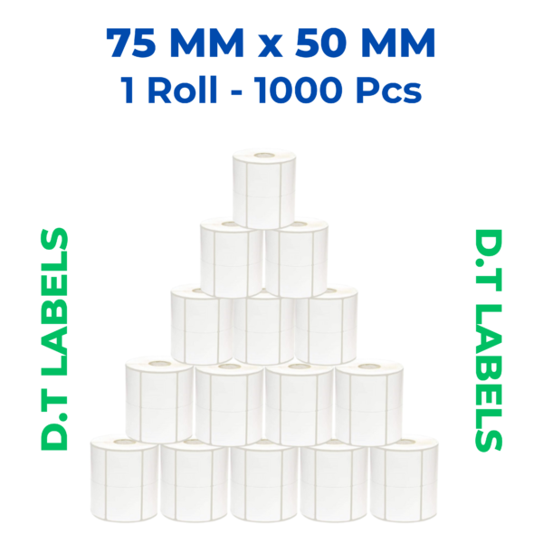 Barcode Label 75mm x 50mm DT Rolls